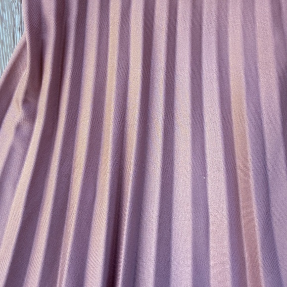 Beautiful Elegant Vintage Pleated Dusty Pink Maxi Skirt - Picture 6 of 7